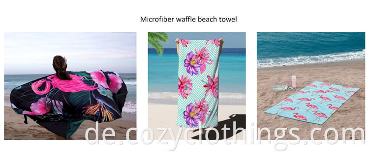 Printed Waffle Beach Towel